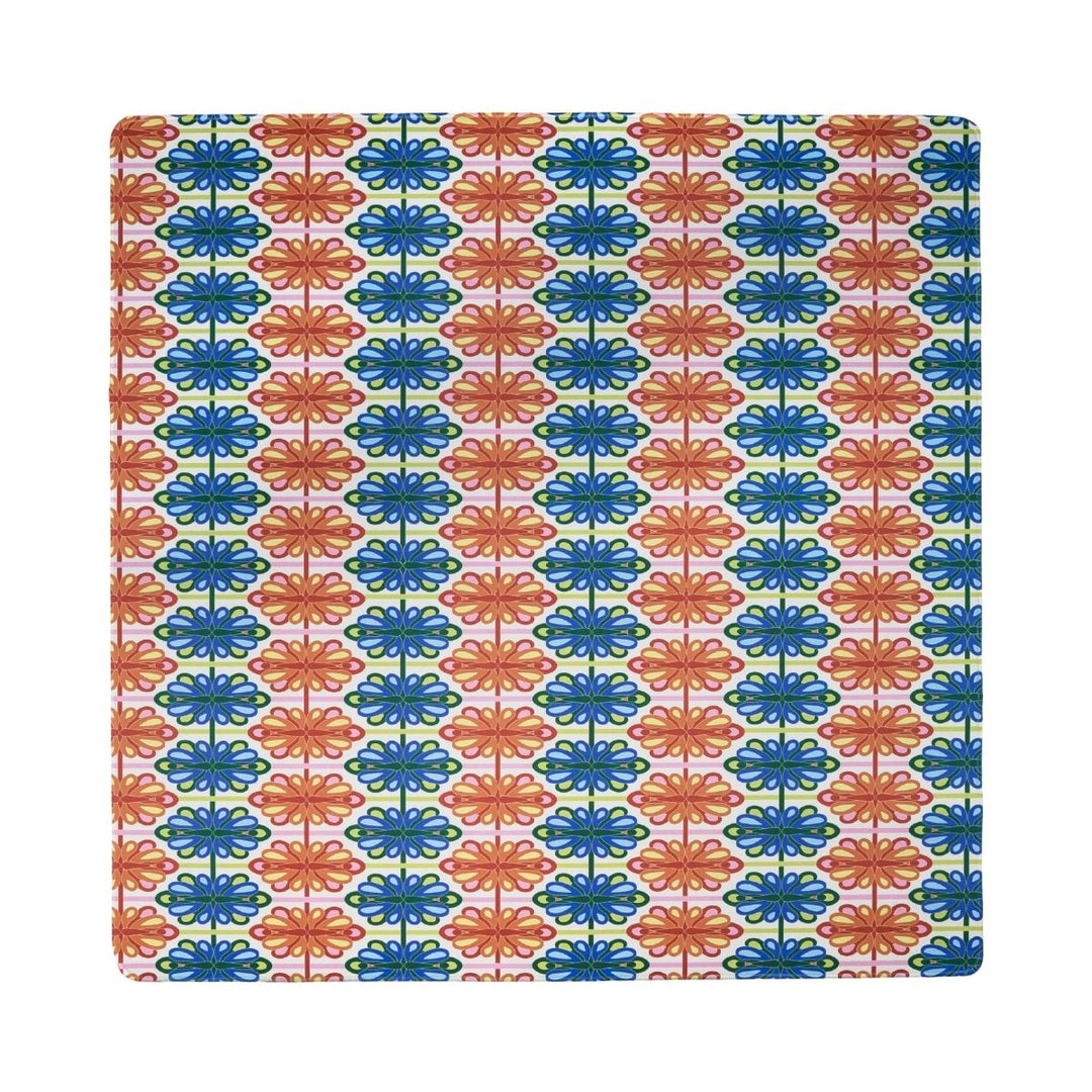 Mod Bird Bam & Plaid Double-Sided Mahjong Mat