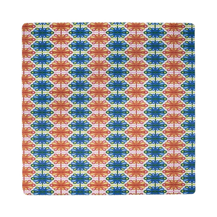 Mod Bird Bam & Plaid Double-Sided Mahjong Mat