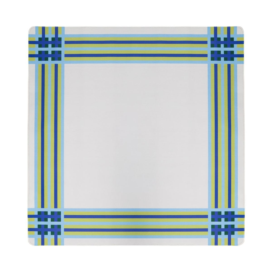 Mod Bird Bam & Plaid Double-Sided Mahjong Mat