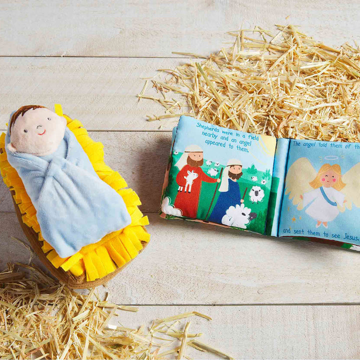 Nativity Book & Singing Baby Jesus Set