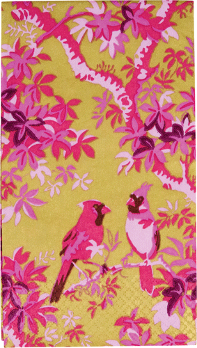 Pink Scenic Songbirds Napkin
