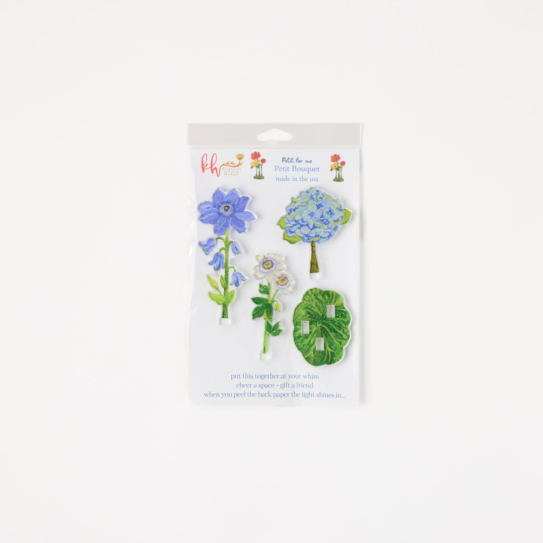 Acrylic Blue Floral Petite Bouquet