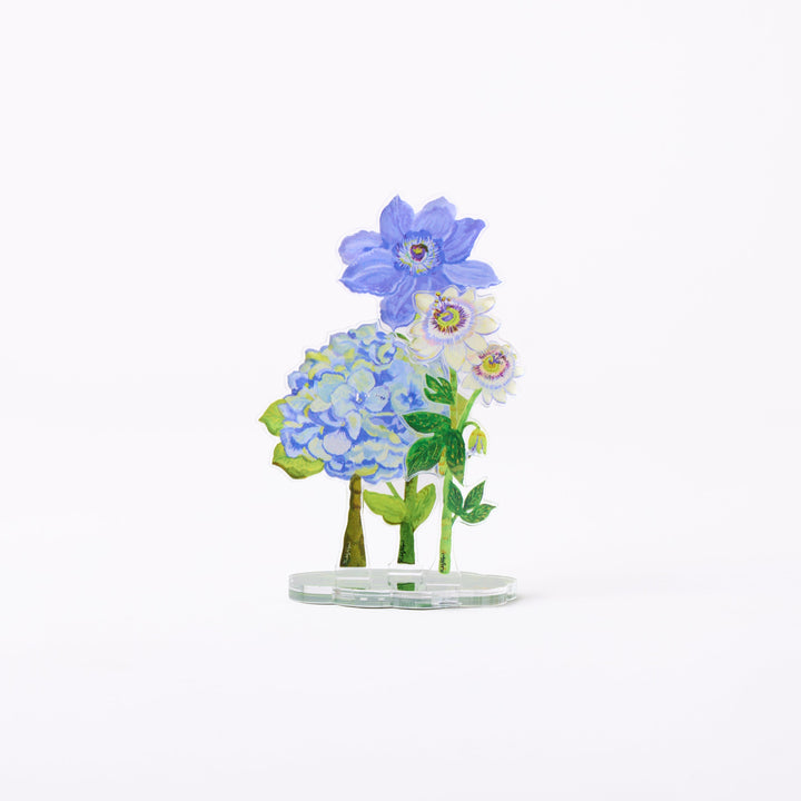 Acrylic Blue Floral Petite Bouquet