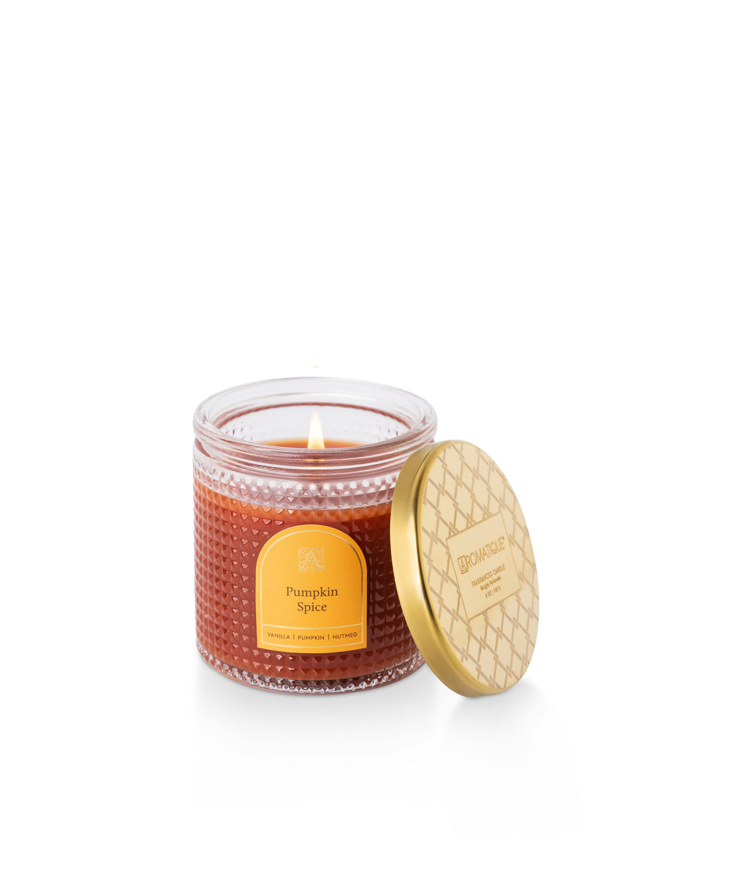 Pumpkin Spice Textured Glass Candle | 6oz