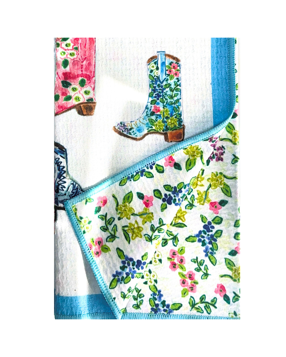 Cowgirl Boots Double Sided Tea Towel