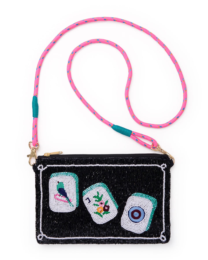 Mahjong Beaded Clutch