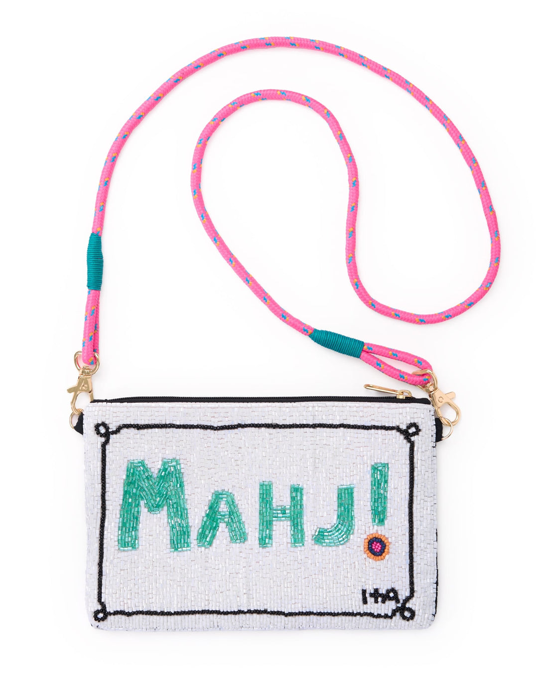 Mahjong Beaded Clutch