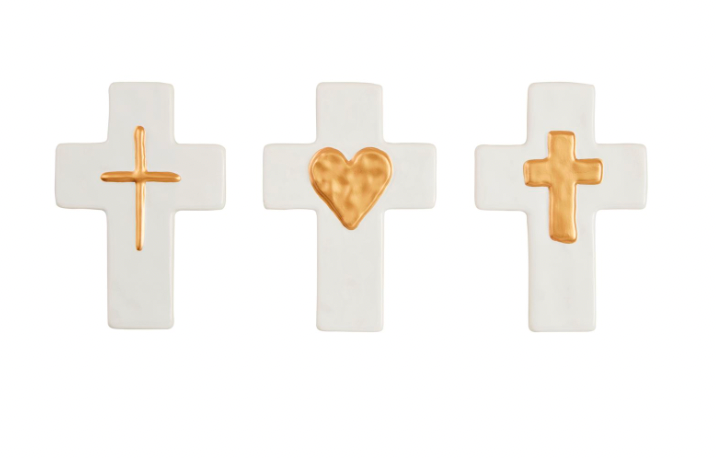 Ceramic and Gold Crosses