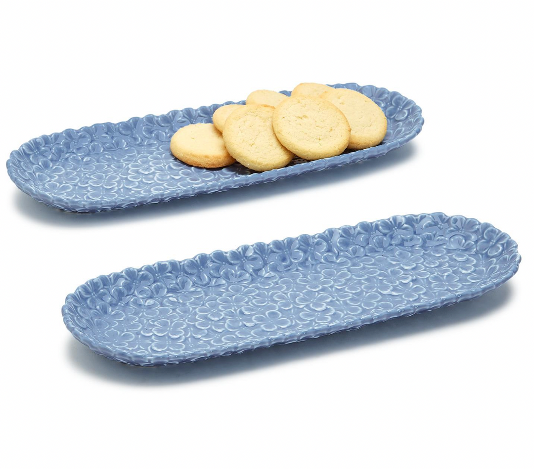 Blue Hydrangea Cracker Dish