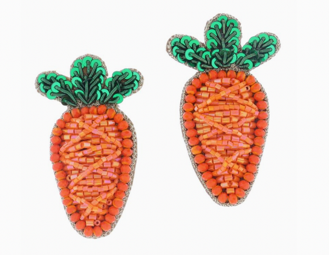 Beaded Carrot Earrings