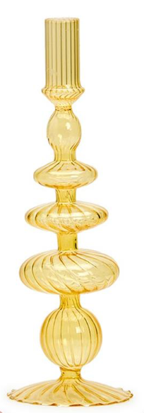 Colorful Glass Blown Candlestick Holder