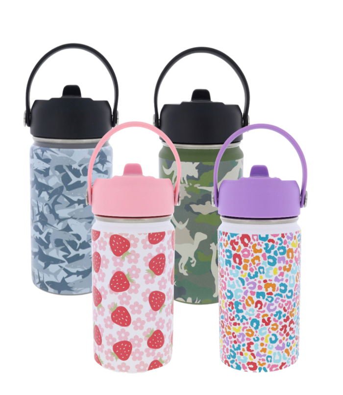 Kids Stainless Straw Water Bottle