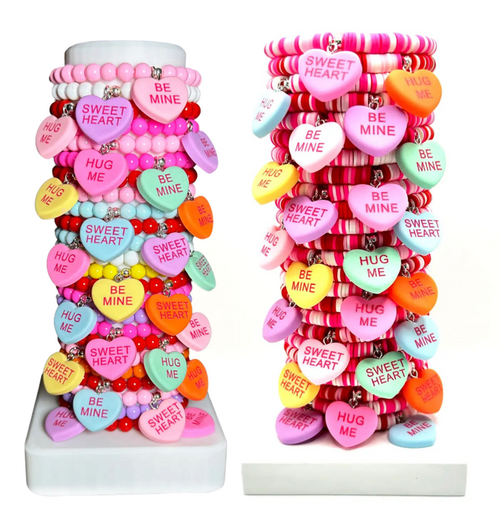 Valentine Candy Heart Bracelets