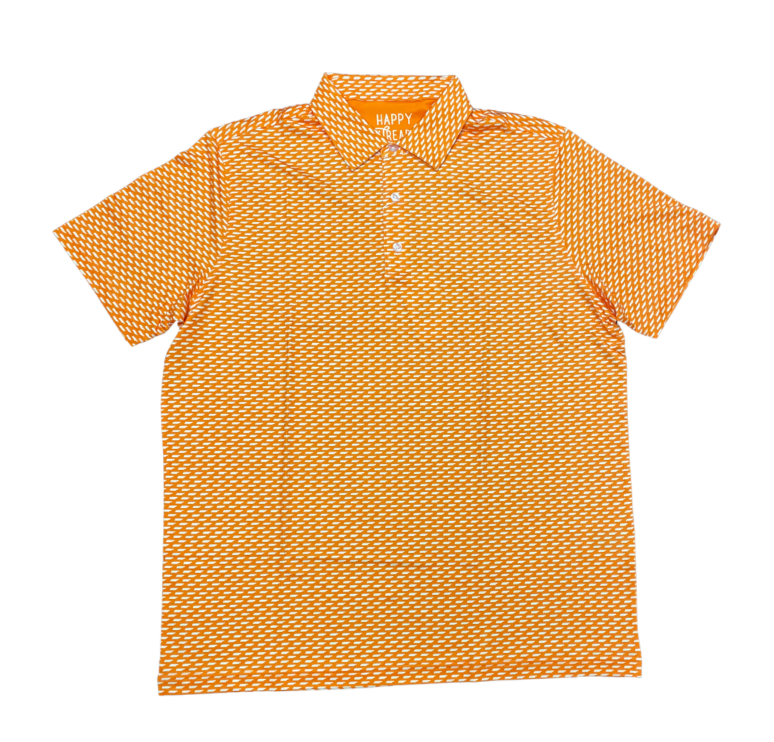 Orange & White State Polo