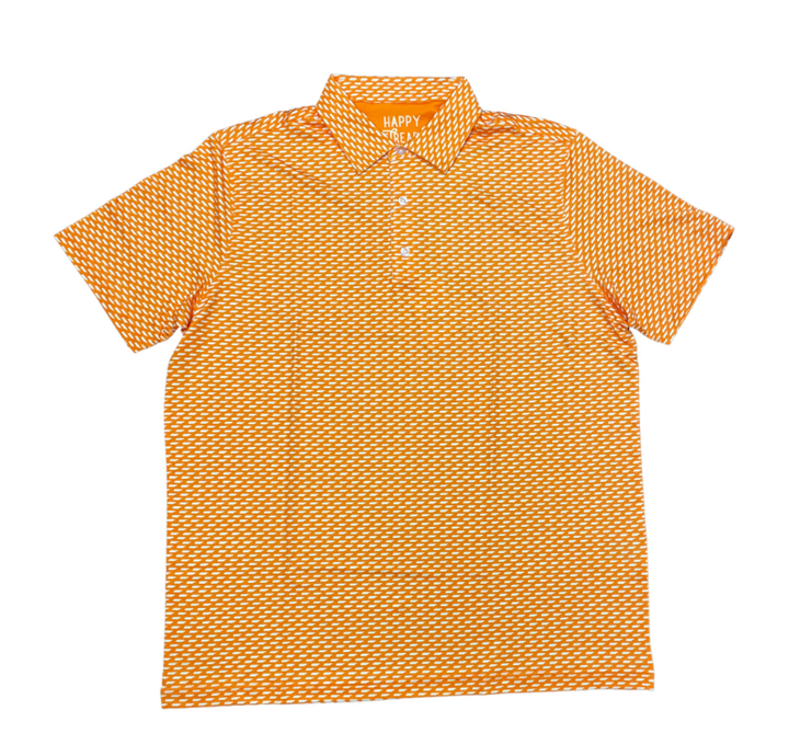 Orange & White State Polo