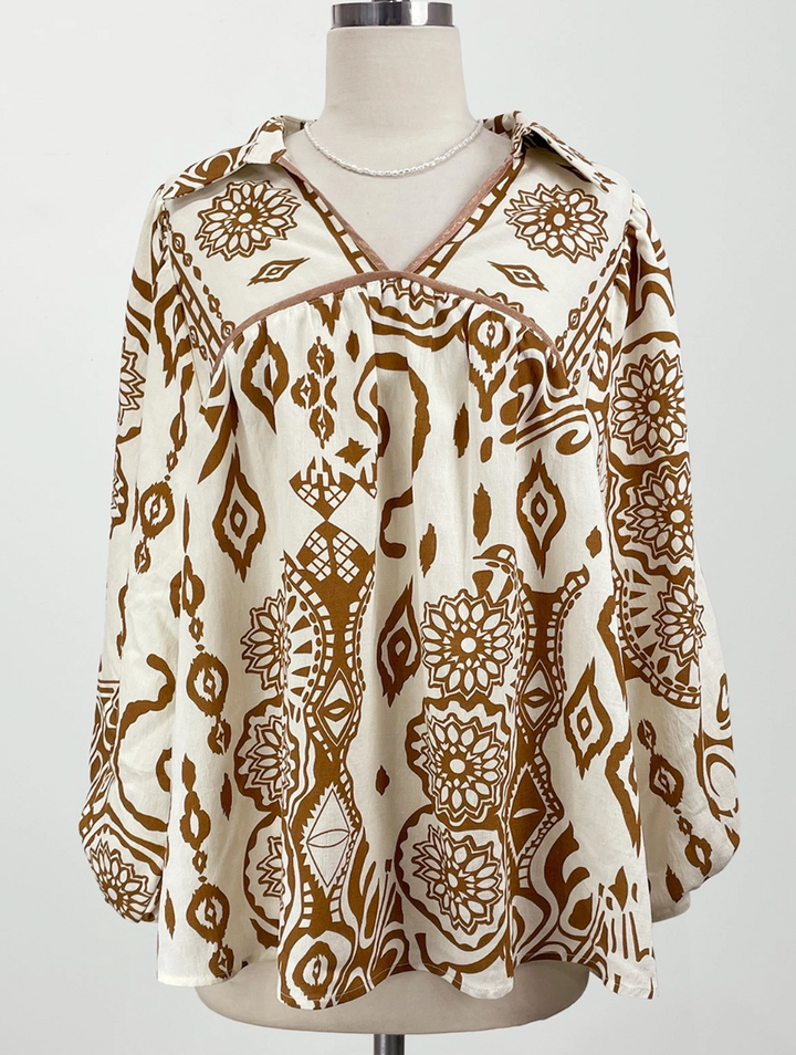 Camel Collar Top