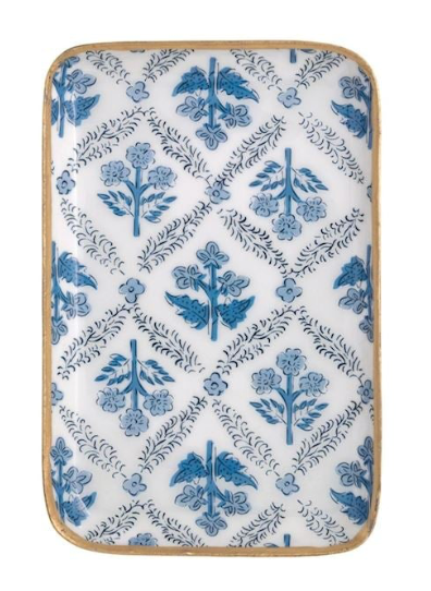 Block Print Pattern Trinket Dish