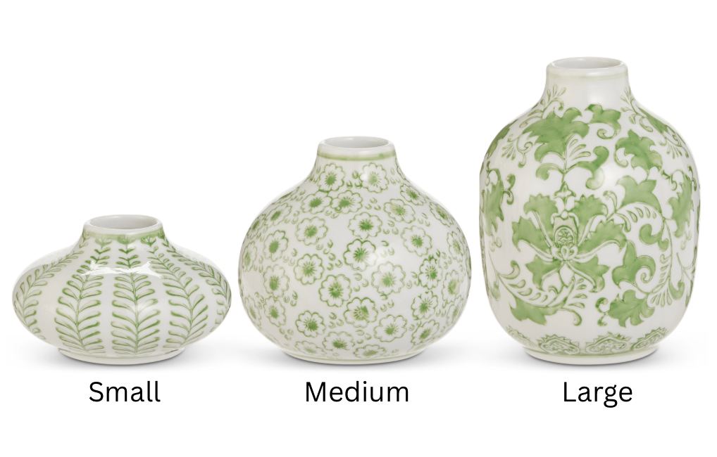 Green Bud Vases