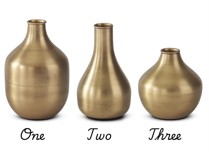 Antique Gold Vase Taper Candleholders
