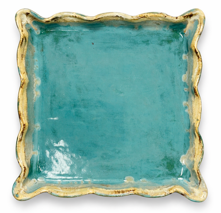 Rosaline Pottery Ruffled Square Server