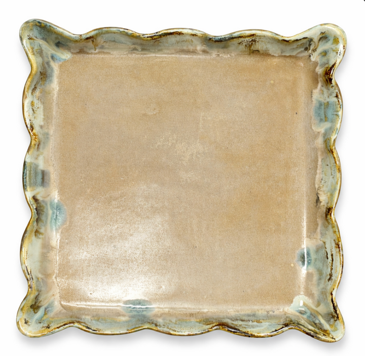 Rosaline Pottery Ruffled Square Server