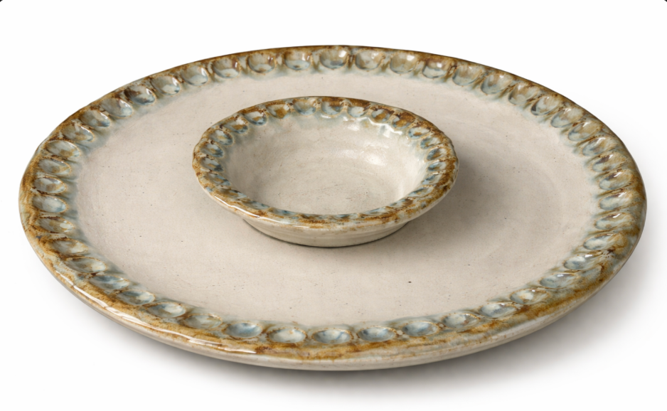 Rosaline Pottery Dimpled Chip & Dip