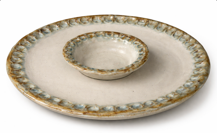 Rosaline Pottery Dimpled Chip & Dip