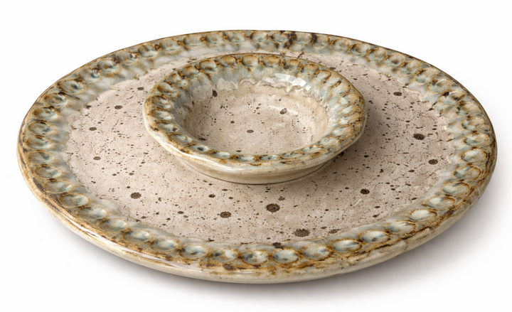 Rosaline Pottery Dimpled Chip & Dip