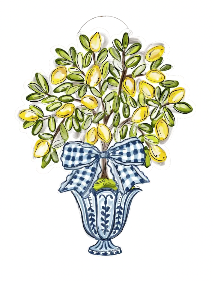 Chinoiserie Lemon Tree Door Hanger