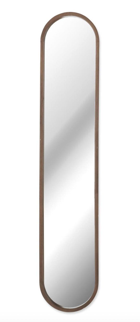 Oval Wood Framed Mirror