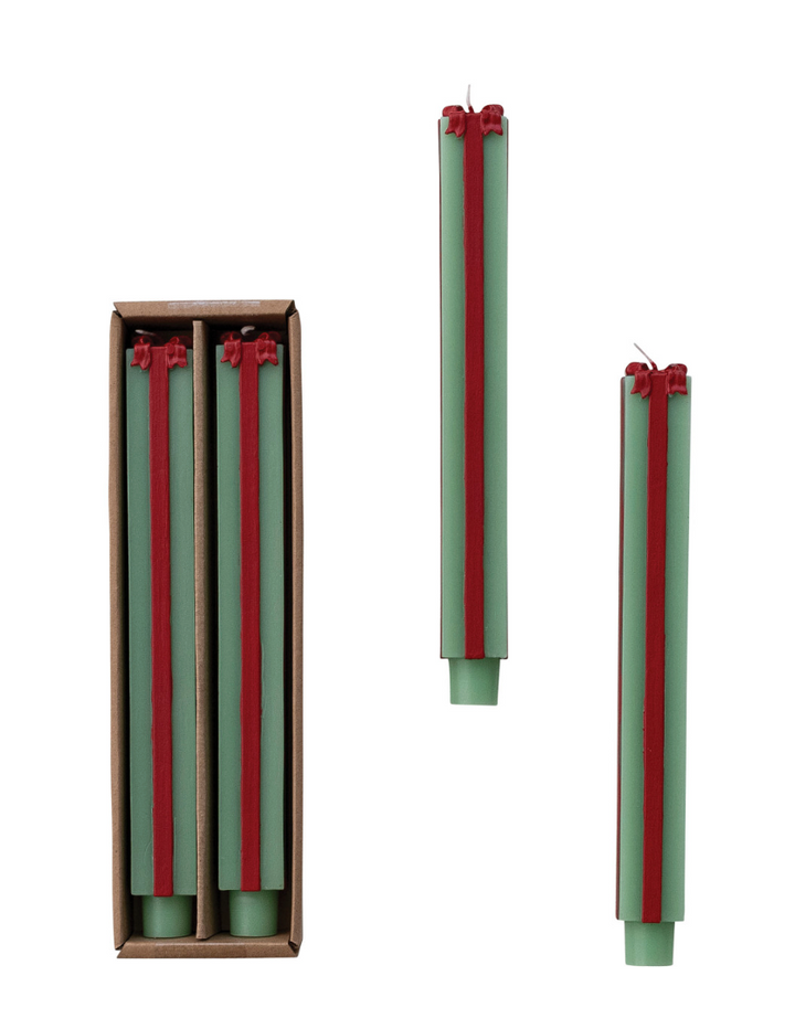 Present Shaped Taper Candle | 2 Colors
