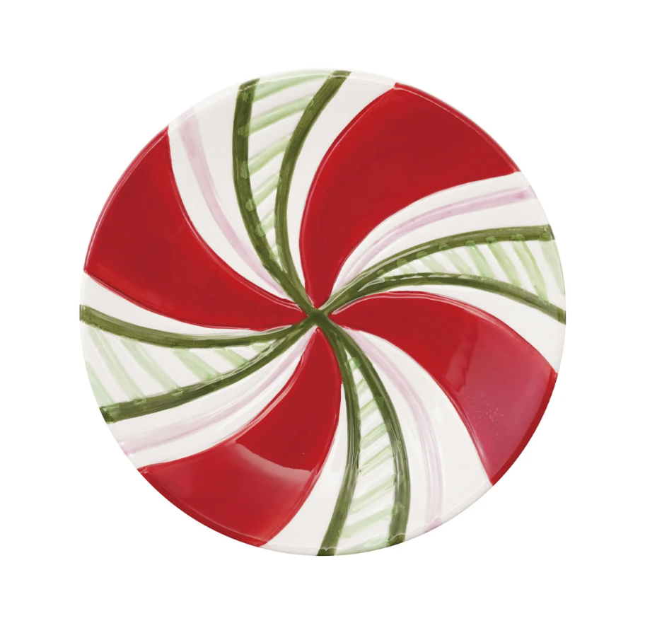 Ceramic Candy Striped Plate