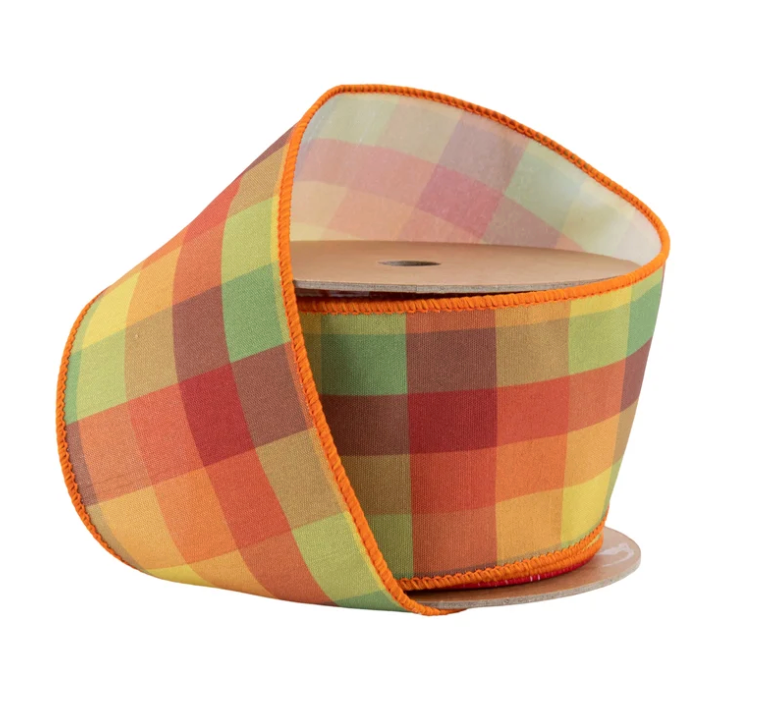 Autumn Plaid Wired Ribbon