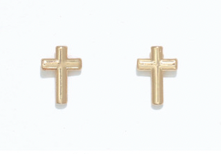 Classic Gold Cross Stud Earrings | Cuties