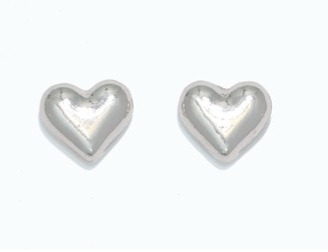 Silver Heart Stud Earrings | Cuties