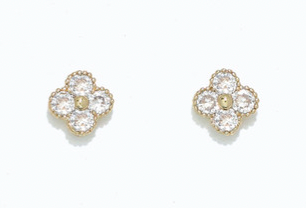 Crystal Clovers Stud Earrings | Cuties