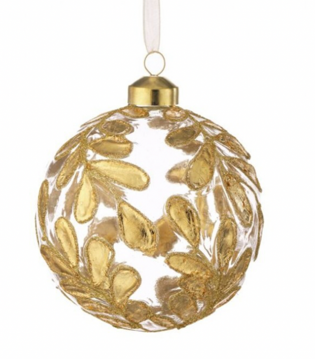 Gold Leaf 4" Ornament