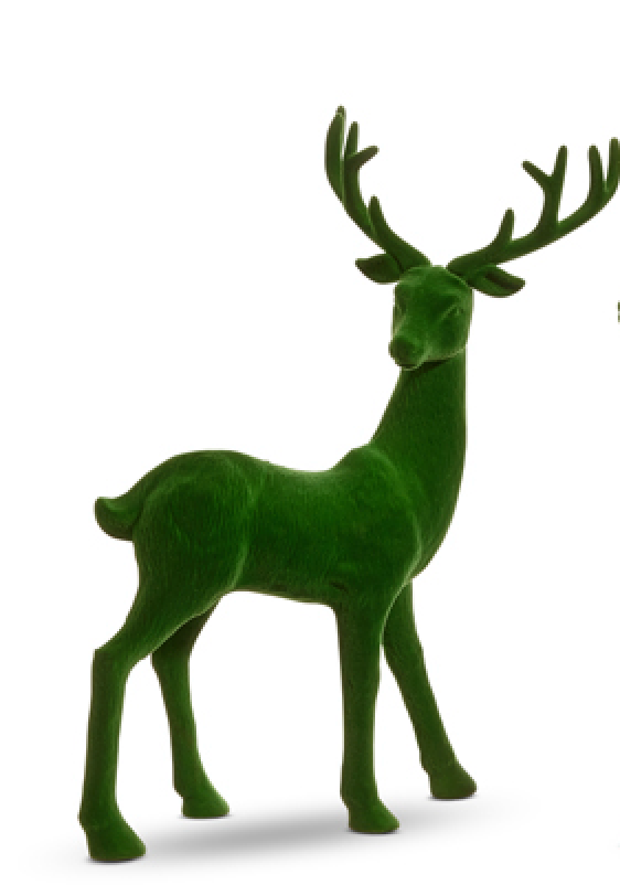 Green Flocked Deer