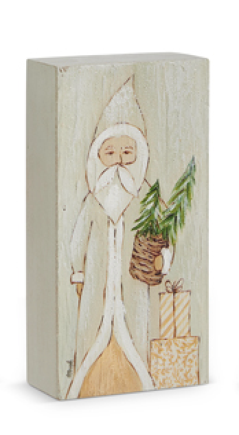 Santa with Bread Wooden Blocks