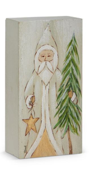 Santa with Bread Wooden Blocks