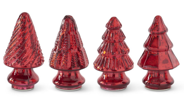 Assorted Mini Mercury Glass Christmas Trees