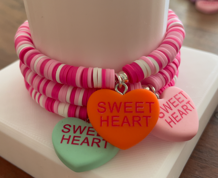 Valentine Candy Heart Bracelets