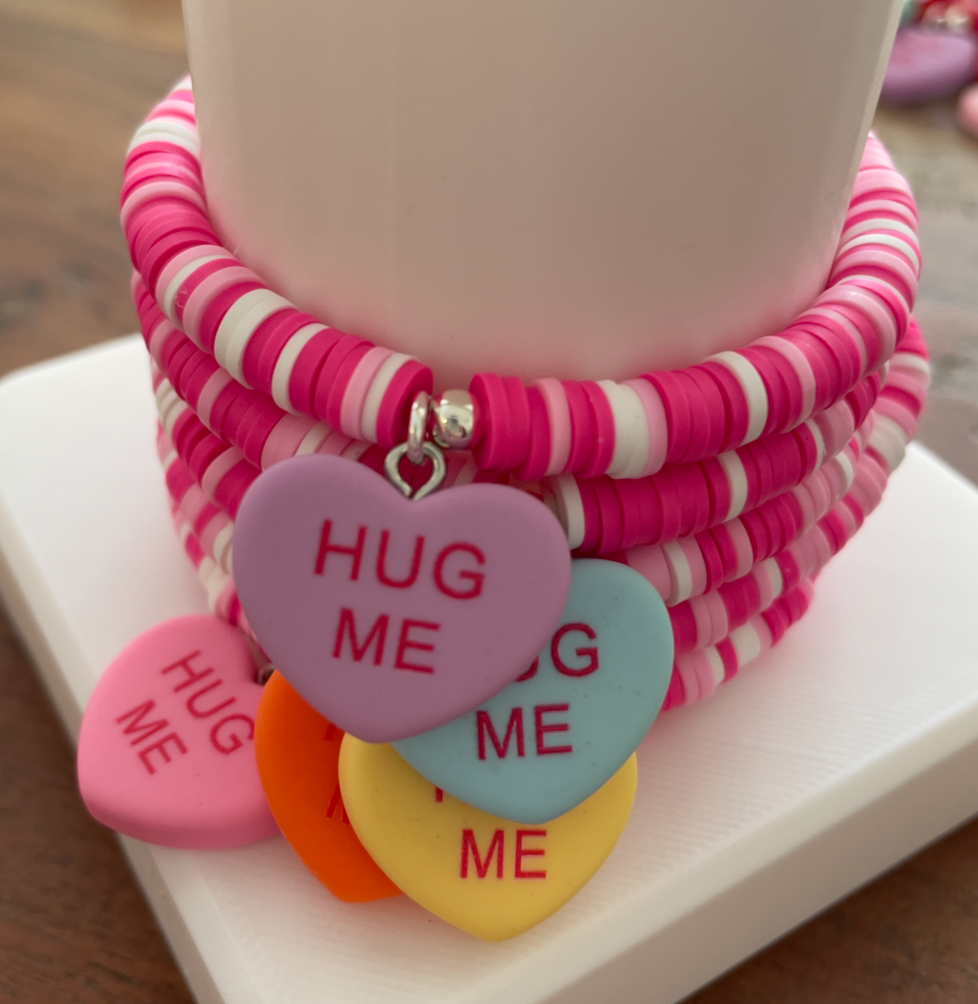 Valentine Candy Heart Bracelets