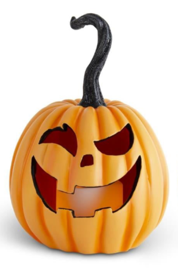 Orange Resin LED Jack O Lanterns