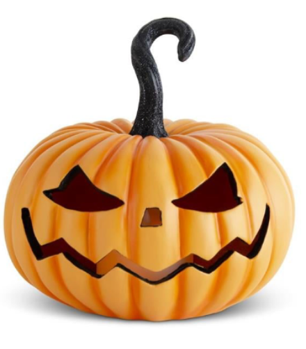 Orange Resin LED Jack O Lanterns