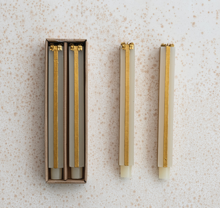 Present Shaped Taper Candle | 2 Colors