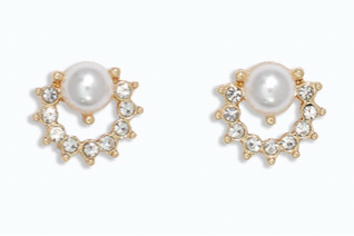Crystal & Pearl Stud Earrings | Cuties