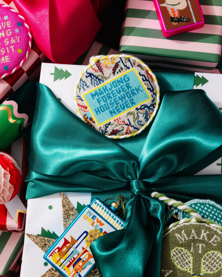 Mahjong Forever Needlepoint Ornament