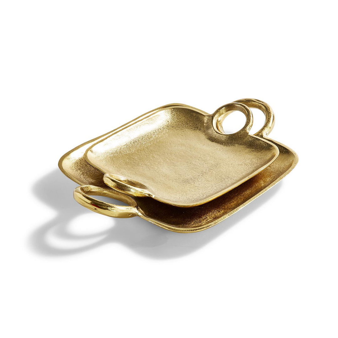 Decorative Gold Tray with Handles