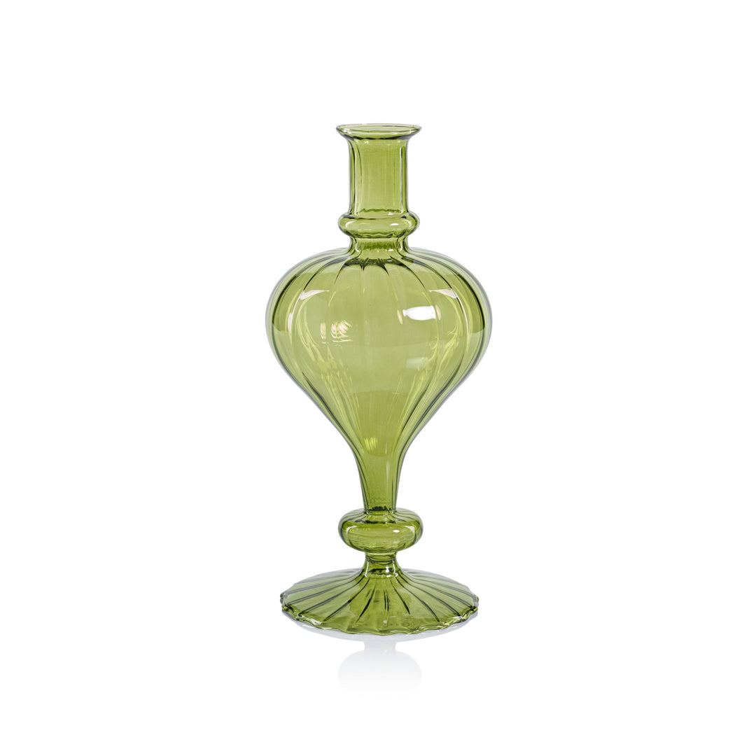 Green Spiral Vase/Candle Holder